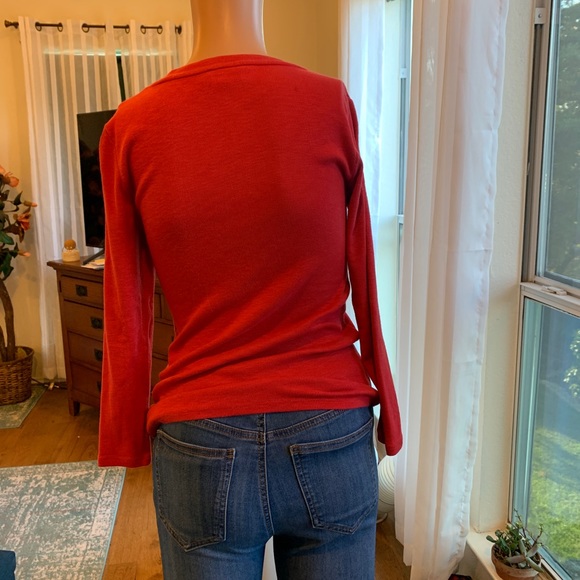 ❤ ANTHROPOLOGIE DELETTA LACE UP 3/4 SLEEVE TOP, SMALL - Picture 9 of 10